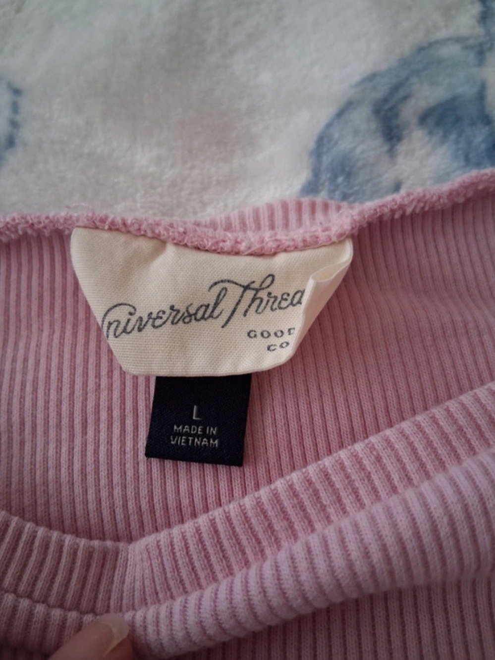 Universal Thread Pink Ribbed Long-Sleeve Top - Picture 3 of 4